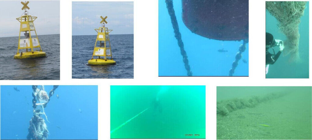 Navigational buoy and seabed condition inspection